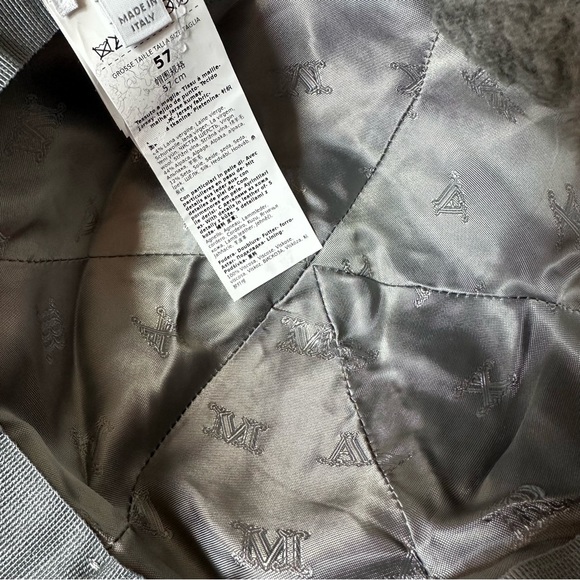 SOLD! On eBay 375MaxMara Label-cut Gray Alpaca Wool Blend Teddy Baseball Cap - Picture 14 of 16